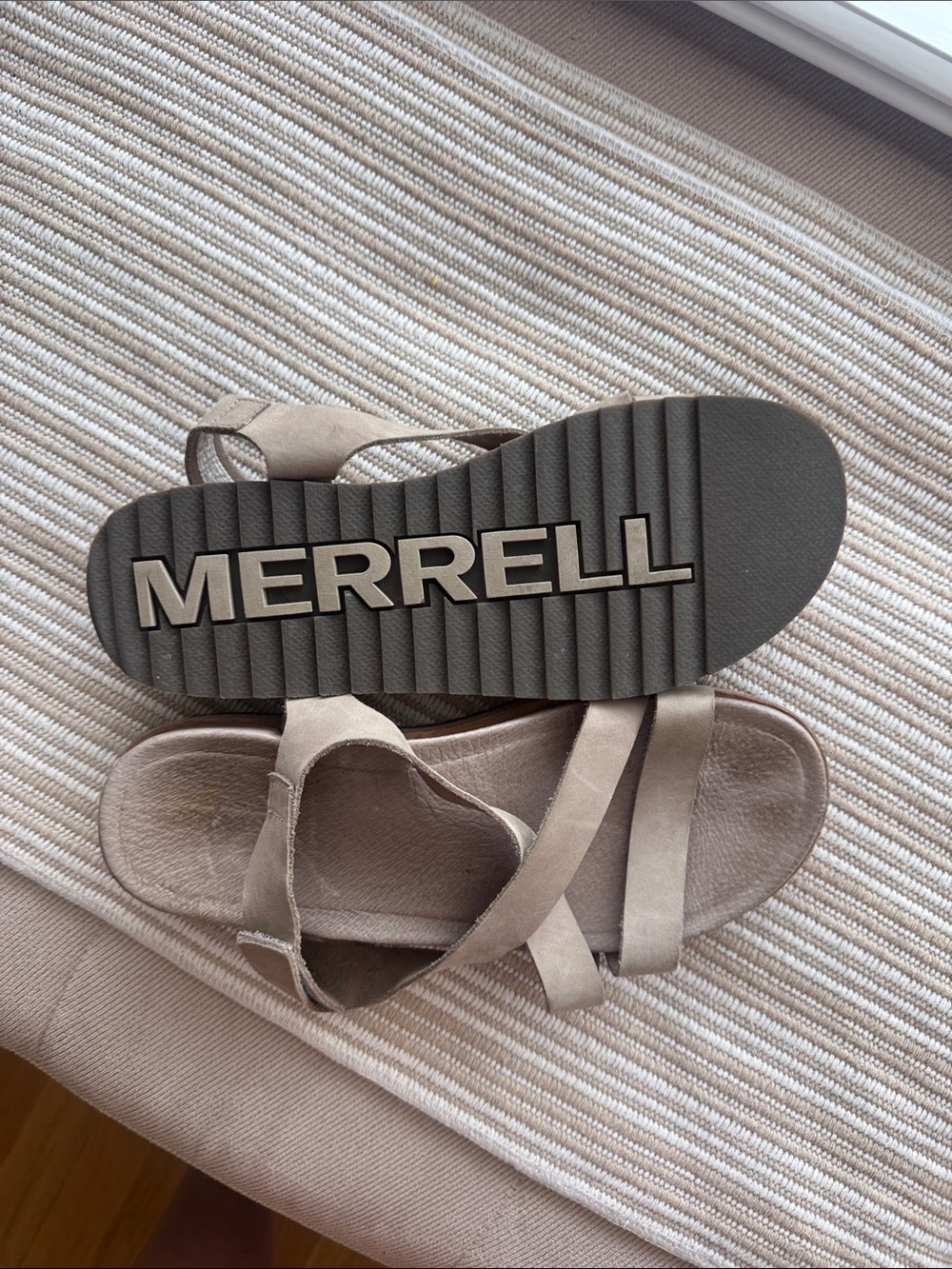 Merrell Beige Taupe Strappy Walking Sandals